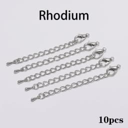 10/20pcs/lot 50 70mm Metal Extended Extension Tail Chain Lobster Clasps Connector For DIY Jewelry Bracelet Necklace Wholesale