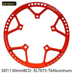 Chainring Litepro 130BCD 47/53/56/58T BMX Chainring Folding Bicycle Chainwheel Protector Bike Crankset Tooth Folding Bike Parts
