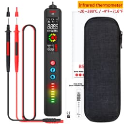 BSIDE.NEW Voltage Detector Tester X1 X2 Smart Multimeter Non-contact Infrared Thermometer EBTN Display Live wire NCV Test pencil
