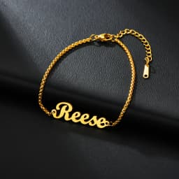 Atoztide New Customized Name Bracelet Personalized Thick Chain for Women Stainless Steel Gold Color Bangle Chrismas Gift 