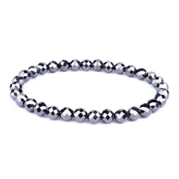 Weight Loss No Magnetic Therapy Bracelet For Men Women Geometric Black Hematite Stone Beads Stretch Health Care Bracelet Jewelry