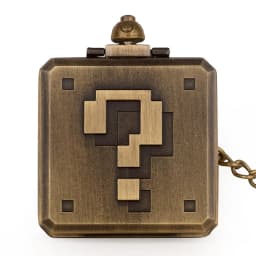 Retro Question Mark Design Pocket Watch for Men Women Creative Square Cool Big Pendant Necklace Clock Gifts Kids