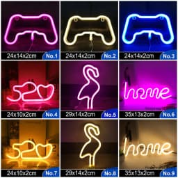LED Neon Light Sign Strip New 189 Styles Wall Art Lamp Nightlight LOVE Heart Animal Cat Figure Model Decor Room Shop Xmas Gift