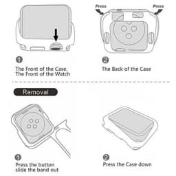 Case cover For Apple Watch series 8 7 49mm 45mm/41mm 44mm/40mm 44 45 mm All-around Clear frame iwatch Ultra 4 3 5 se 6 7 49 mm