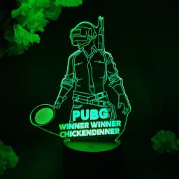 Game PUBG Action Figure 3D Illusion Light Cool Gift Birthday Valentine Gift for Gamer Boyfriend PC Desk Lamp Gaming Room Setup