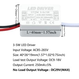 LED Driver 250mA 1-3W 3-5W 4-7W 8-12W 12-18W 18-25W 25-36W LED Power Supply Unit 250mA AC90-265V Lighting Transformers For LEDs