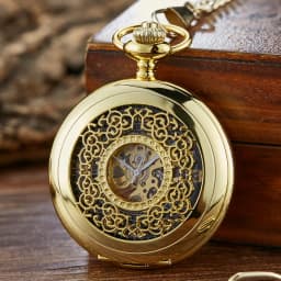 Luminous Hand Winding Mechanical Pocket Watch Pendant Bronze Classical Vintage Hollow Cover Analog for Men Watches Clock Gift