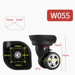 Luggage Wheel Replacement Wheels Suitcase Accessories Universal Casters Rolling Luggage Suitcase Wheeled Accessories Bags Caster