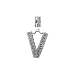 JINAO 2021 NEW Baguette Rectangular Zircon Letters Pendant High Quality Iced Out Charm AAA+CZ Necklace With 4mm Tennis Chain