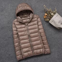 Winter Women 90% Ultra Light Down Jacket White Duck Down Hooded Jacket Long Sleeve Warm Coat Parka Female Solid Portable Outwear