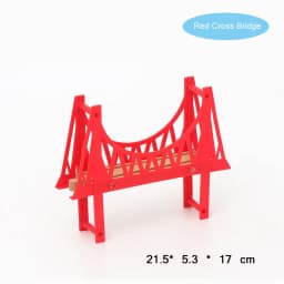 Wooden Train Track Bridge Beech Wooden Railway Set Accessories Fit for All Brands Wood Tracks Pieces Educational Toys For Kids
