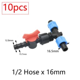16mm 5/8'' Irrigation Drip Tape Tap Valve Elbow Tee End Plug Thread Lock Connector Garden Watering Pipe Hose Joints