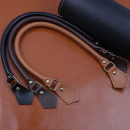 2Pcs Leather Bag Straps Handle Straps Real Cow Leather Bag Handles for DIY Bag Parts Genuine Leather Bag Straps Replacement