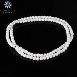 SOMESOOR 8mm Round Beads String Necklace 45cm Length Colorful Chain DIY Handmade Dangle Accessories Jewelry For Man Women Gifts