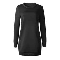 Customizable Basic Long Hoodies Sweatshirts Dress Round Neck Pull Fall 2021 Autumn Dress adies Work Wear Sudaderas Mujer Dresses
