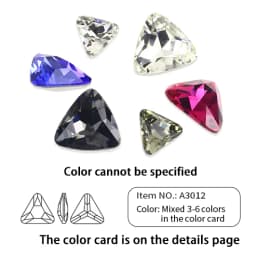 High Quality Pointed Back Gems K9 Glass Fancy Stone Triangle Crystal Rhinestone Loose Stones For DIY Jewelry Decoration Crafts