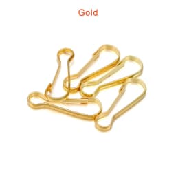 100Pcs/Lot Lanyard Snap Clip Hooks Metal Spring Gourd Purse Buckle Connector For DIY Keychain Zipper Pull ID Card Findings