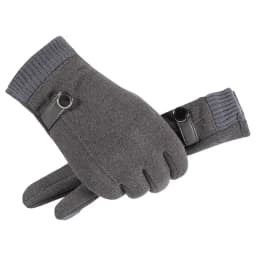 Man Winter Keep Warm Touch Screen Plus Velvet Thicken Fashion Simple Cold Protection Outdoor Cycling Drive Mittens Gloves