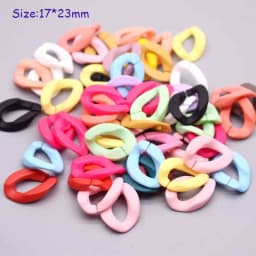 Acrylic Hand Paint Multi Color Twisted Assembled Parts Beads For Women Frosted Resin Pendant Necklace Jewelry Accessorie Finding