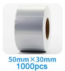 Matte Silver PET Barcode Label 100 90 80 70 60 40 50 30 20 Transfer Ribbon Printer Sticker