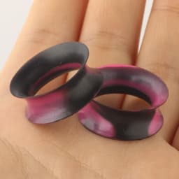 2pcs Silicone Flexible Ear Flesh Tunnel Plug Piercing Mixed Color Earlet Gauges Expansion Piercing Fashion Jewelry 6MM-25MM