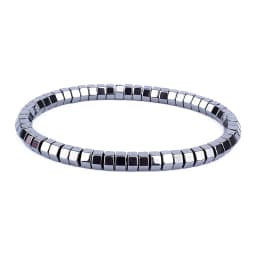 Weight Loss No Magnetic Therapy Bracelet For Men Women Geometric Black Hematite Stone Beads Stretch Health Care Bracelet Jewelry