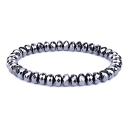 Weight Loss No Magnetic Therapy Bracelet For Men Women Geometric Black Hematite Stone Beads Stretch Health Care Bracelet Jewelry