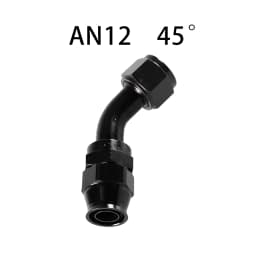 AN4/6/8/10/12 Straight 0°/45°/90°/180° Degree Reusable Hose End Fitting Adapter For Swivel PTFE Oil Fuel Line Hose End Fitting