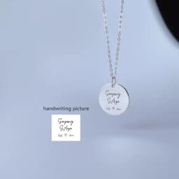 Customize Name Words Photo Custom Necklace Personalized Handwriting Engraving Pendant Choker Jewelry Mother's Day Best Gift