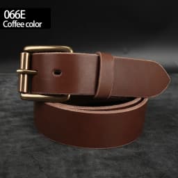 39mm Genuine Leather High Quality Belts For Men Jeans Cowskin Casual Belts Cowboy Waistband Solid Brass Pin Belt Buckle