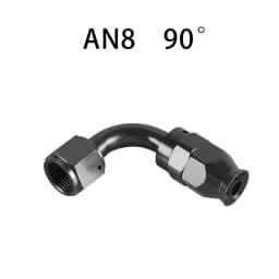 AN4/6/8/10/12 Straight 0°/45°/90°/180° Degree Reusable Hose End Fitting Adapter For Swivel PTFE Oil Fuel Line Hose End Fitting