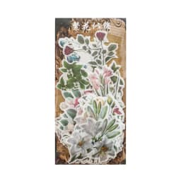 60pcs DIY Flowers Stickers Pack for Diary Album Planner Decoration Stationery School Supplies Pack of Diverse Floral Designs