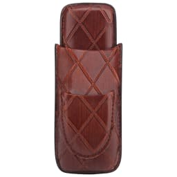 Xifei 2 Slots Leather Cigar Case Set Portable Humidor Box W/ Stainless Steel Cutter Travel Smoking Cigarette Storage Accessories
