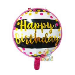 7pcs 18 Inch Birthday Theme Foil Balloons Helium Round Balloon Adult Happy Birthday Party Decoration Kids Baby Shower Globos