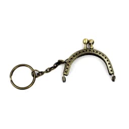 4 Pcs/Lot 5 CM Golden/Bronze/Silver/Gun Black Half Round Metal Purse Frame Kiss Clasp Lock With Key Ring Bag Parts Accessories