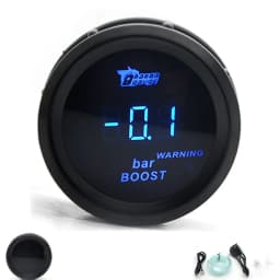 2' 52mm Car Digital Turbo Boost Gauge PSI BAR Water Temp Oil Temp Oil Pressure Gauge Voltmeter EGT Tachometer RPM Gauge