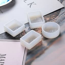 4 Pcs/Set DIY Water Ripple Clear Silicone Molds Epoxy Resin Sea Wave Necklace Pendant Casting Molds Kit Jewelry Making Tools