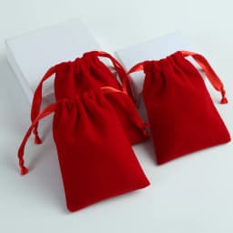 10pcs Pink Thick Velvet Jewelry Packaging Bag Drawstring with Ribbon Rings Board Game Tarots Playing Cards Storage Organizer Bag