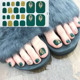 22Tips/Sheet Nail Sticker Adhesive Toenail Art Polish Tips French Glitter Sequins Nail Wraps Strips Easy Toenail Sticker