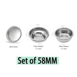 Coffee Filter Basket 51mm 54mm 58mm Clean Cup Non Pressurized Replacement For E61 Delonghi Breville Portafilter Accessories