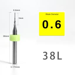 VACK 10Pcs/lot Endmill 0.5-3.175mm Corn Carbide Tungsten PCB Milling Cutter Set PCB Machine Router Bit Engraving End Mill Tools