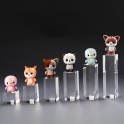 Acrylic Plexiglass Square Stamping Transparent Block Cosmetics Display Stand Photography Props Dolls Perfume Ring Jewelry Holder