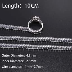 4pcs/lot Transparent Spiral Based Ring Tools Spring Coil Ring Size Adjuster Guard Tightener Reducer Resizing Tool For Jewelry