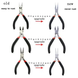 8PCS Stainless Jewelry Making Tools Set with Plier, Round Nose Plier, Scissor Tweezers Beading Tool Kit for Bracelet Necklace DI