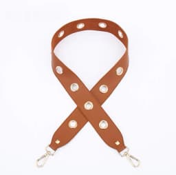 PU Leather Rivet Bag Strap Women Shoulder Crossbody Bag Belt Solid Wide Strap Bag Part Accessories Female Messenger Bag Strap