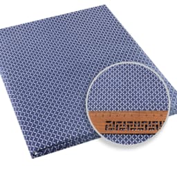 Teramila Grid Pattern Navy Blue Floral Plain Cotton Printed Patchwork Cloth Fabric for Art Sewing DIY Handmade Crafts Needlework