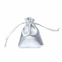 100pcs 5x7 7x9 9x12cm 11x16cm Drawstring Gift Bags Metallic Foil Organza Pouches Christmas Wedding Party Favour Gifts Candy Bags