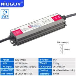 Waterproof Lighting Transformers AC 220V To DC 12 V 24V LED Driver Power Supply 60W 100W 150W 200W 300W 600W Outdoor Waterproof