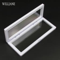 3D Floating Picture Frame Shadow Box Protect Ring Earrings Jewelry Display Stand Pendant Necklace Holder Gem Stones Storage Case