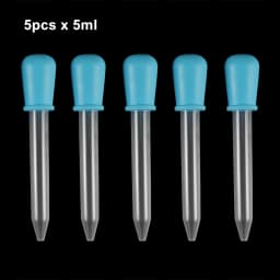 2/5pcs 5ml Clear Silicone Dropper Graduated Pipette Liquid Food Dropper for Epoxy Resin Candy Molds Jewelry Making Tools